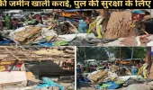 रेलवे  भूमि पर बसी अवैध मलिन बस्ती को हटाने के लिए  को नगर निगम ने बड़ा अतिक्रमण अभियान चलाया