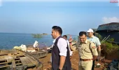 जिलाधिकारी  एवं पुलिस अधीक्षक ने धंधरौल बांध स्थित दुर्गा प्रतिमा विसर्जन स्थल का किया स्थलीय निरीक्षण