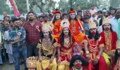 धू-धू कर जला दशानन, 25 फीट ऊंचे रावण के पुतले का हुआ दहन