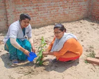 स्वास्थ्य केंद्र मीरापुर में हुआ वृक्षारोपण
