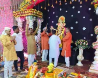 हरपुर बजार में गणपति बप्पा का पट खुला दर्शन के लिए पांडाल में लग रहा भक्तों का तांता