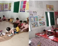 अयोध्या के परिषदीय विद्यालयों में छात्र-छात्राओं द्वारा दी जा परीक्षा
