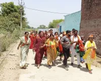  भाजपा प्रत्याशी पत्नी मधु चौहान ने दर्जनों गांवो में जनसंपर्क किया  