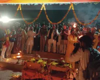 देव दीपावली पर 21 हजार दीपों से जगमग हुआ श्रवण धाम 