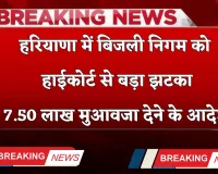Haryana: हरियाणा में बिजली निगम को हाईकोर्ट से बड़ा झटका, 7.50 लाख मुआवजा देने के आदेश
