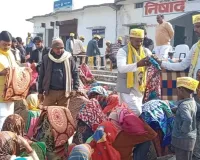 स्थापना दिवस पर सेवा का संकल्प निषाद राज सेवा समिति ने 500 ग्रामीणों को बांटे कंबल