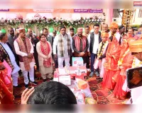 मुख्यमंत्री सामूहिक विवाह योजना के तहत 132 जोड़े बने जीवनसाथी माया होटल में भव्य आयोजन