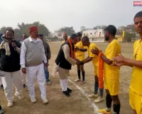 राज्यस्तरीय फुटबॉल टूर्नामेंट  में बिहार,बीएचयू व ज्ञानपुर ने जीते अपने मैच