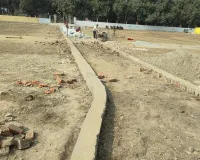 घटिया दर्जे का हो रहा इंटरलॉकिंग रास्ते का निर्माण