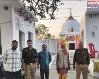 महाशिवरात्रि मेले में जल अभिषेक को लेकर प्रभारी निरीक्षक ने मंदिर परिसर का निरीक्षण किया 