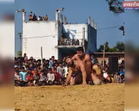 नेपाल के  थापा  पहलवान ने पंजाब के विक्की पहलवान को दिखाया आसमान