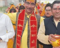 उरमौरा में  निकली मंगल कलश यात्रा, मंडप में कलश स्थापित