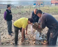 छिवकी स्थित गदा माधव मंदिर पर चलाया गया स्वच्छता अभियान