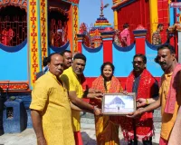 मुख्यमंत्री हेमन्त सोरेन अपनी धर्मपत्नी विधायक कल्पना सोरेन संग पहुंचे रजरप्पा