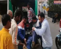 स्कूल की बाउंड्री वॉल गिरी, मजदूर घायल