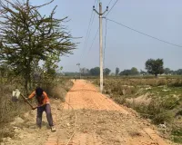 खड़ंजा निर्माण में मानक विहीन ईंटों के प्रयोग को लेकर उठे सवाल