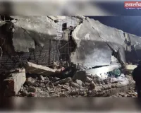 बर्डपुर मंडी का बरामदा गिरकर ध्वस्त