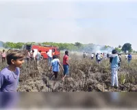 अज्ञात कारणों से पशुचर पर लगी आग