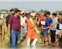 ओपन स्टेट आमंत्रण सीनियर पुरुष हैण्डबाल प्रतियोगिता का अम्बेडकर स्टेडियम में किया गया उद्घाटन