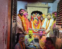 होली पर  शिवद्वार मंदिर में उड़े जमकर  रंग गुलाल,  हर हर महादेव के जयकारों से हुआ गुंजायमान