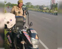 यातायात पुलिस द्वारा ओवर स्पीड वाहनों पर प्रवर्तनात्मक कार्यवाही, 371 वाहनों के चालान 