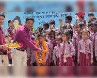 आदर्श लघु माध्यमिक विद्यालय में आयोजित हुआ नव प्रवेश उत्सव