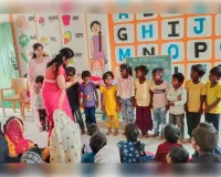 नवप्रवेशी बच्चों का विद्यालय में हुआ स्वागत