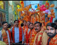 जयकारों के साथ निकली रिठौरा में शोभायात्रा