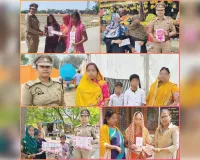 मिशन शक्ति टीमों ने सार्वजनिक स्थलों पर  महिलाओं को सरकार के विभिन्न योजनाओं के बारे में बताकर  जागरुक किया गया