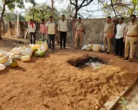 ऑपरेशन दहन के तहत कार्यवाही , बभनी पुलिस द्वारा 62 अभियोगों से संबंधित 693 लीटर अवैध देशी शराब दहन