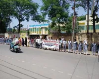 महिला शक्ति वंदन अधिनियम के समर्थन में मानव श्रृंखला व हस्ताक्षर अभियान आयोजित