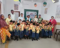 बाल वाटिका पब्लिक स्कूल में बच्चों का स्वास्थ्य परीक्षण एवं पो6षण जागरूकता कार्यक्रम आयोजित