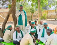 महमूदाबाद ब्लॉक परिसर में भाकियू (टिकैत) का जोरदार प्रदर्शन