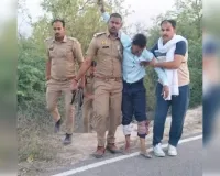 एसआरएन अस्पताल से फरार पॉक्सो आरोपी मानिकपुर में मुठभेड़ के बाद गिरफ्तार