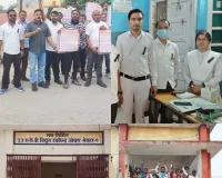 ओबरा तापीय परियोजना गेट पर 22 सूत्री मांगों को लेकर बिजली कर्मचारियों का विरोध प्रदर्शन