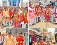 जनसंपर्क कर भाजपा प्रत्याशी के लिए कमल के फूल पर मतदान करने का स्थानीय लोगों से किया अपील
