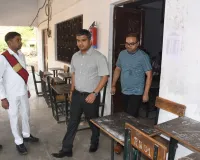जिलाधिकारी ने किया परीक्षा केन्द्रों का निरीक्षण।
