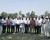 पूर्व प्रधान मंत्री राजीव गांधी की पुण्यतिथि पर स्टेडियम में क्रिकेट मैच का हुआ आयोजन 