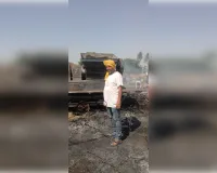 संदिग्ध परिस्थितियों में मकान में लगी आग गिरस्ती का सारा सामान चलकर हुआ राख।  5 घंटे बाद आग पर पाया गया काबू। 