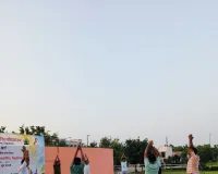 सिद्धार्थ विश्वविद्यालय में दीक्षांत उत्सव के उपलक्ष्य में प्रभात फेरी एवं योगाभ्यास का आयोजन