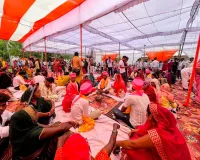 मुख्यमंत्री सामूहिक विवाह में 140 नवदम्पत्तियों का हुआ विवाह।