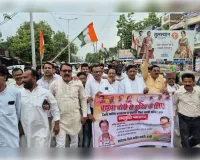 कांग्रेस ने सद्बुद्धि पद यात्रा निकालकर किया श्रीराम मंदिर चढ़ावा प्रकरण के निष्पक्ष जांच की मांग
