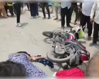 रिंग रोड पर दर्दनाक हादसा: ट्रक की चपेट में आने से महिला की मौत।
