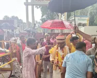 रिहंदेश्वर धाम से कल्याण केन्द्र तक जयघोष के साथ उमड़ा श्रद्धालुओं का जनसैलाब