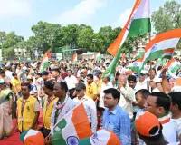 हर घर तिरंगा अभियान के तहत निकली विशाल तिरंगा यात्रा, तिरंगे के रंग में रंगा शहर 