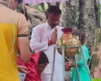 झारखंडी महादेव मंदिर में श्रद्धालुओं ने किया जलाभिषेक