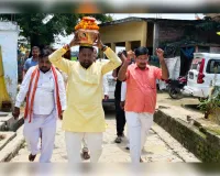 समरसता व एकता के संदेश के साथ निकली संत रविदास   कलश वंदन रथ यात्रा