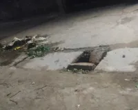 नालियों पर ढक्कन लगाने की मांग