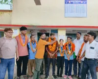 विश्व ताइक्वांडो चैंपियनशिप के पदक विजेता खिलाड़ियों का  शोहरतगढ़ रेलवे स्टेशन पर हुआ भव्य स्वागत
