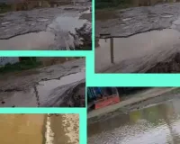 नगर बाजार–कप्तानगंज संपर्क मार्ग बदहाल, गड्ढों और कीचड़ से राहगीरों का चलना हुआ मुश्किल